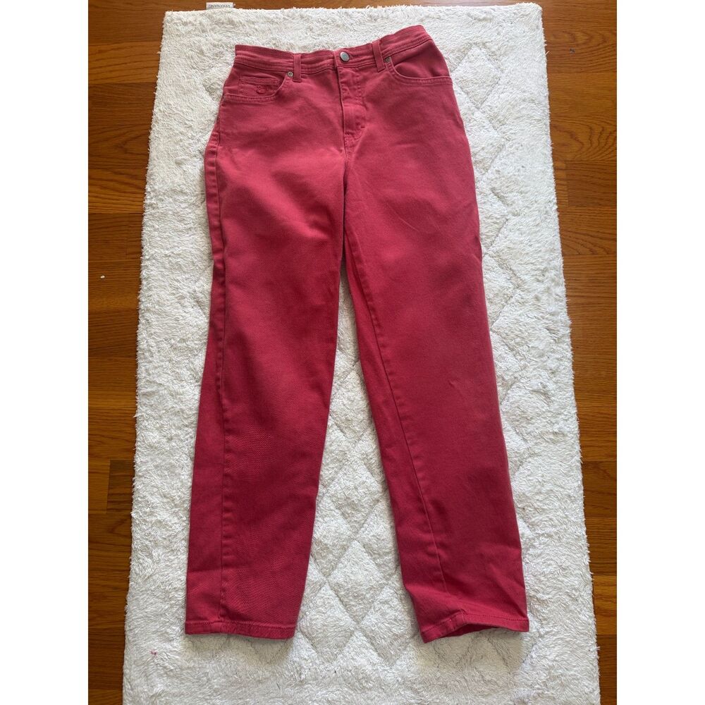 Gloria Vanderbilt Amanda Classic Tapered Jeans – Crimson Rose Pink, Size 8 Petit